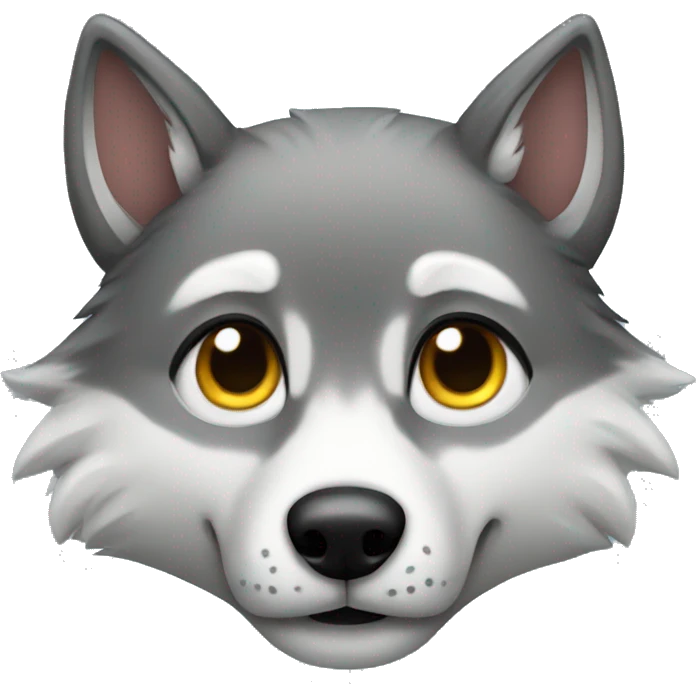 A cute Wolf emoji