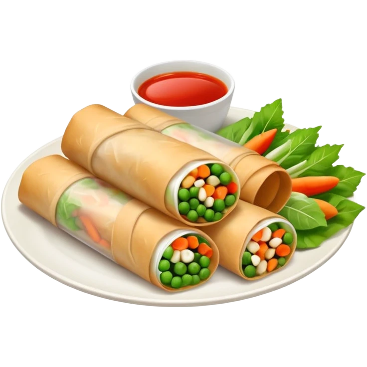 One Thai uncooked spring roll emoji
