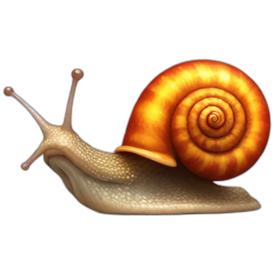 snail with fire tail emoji