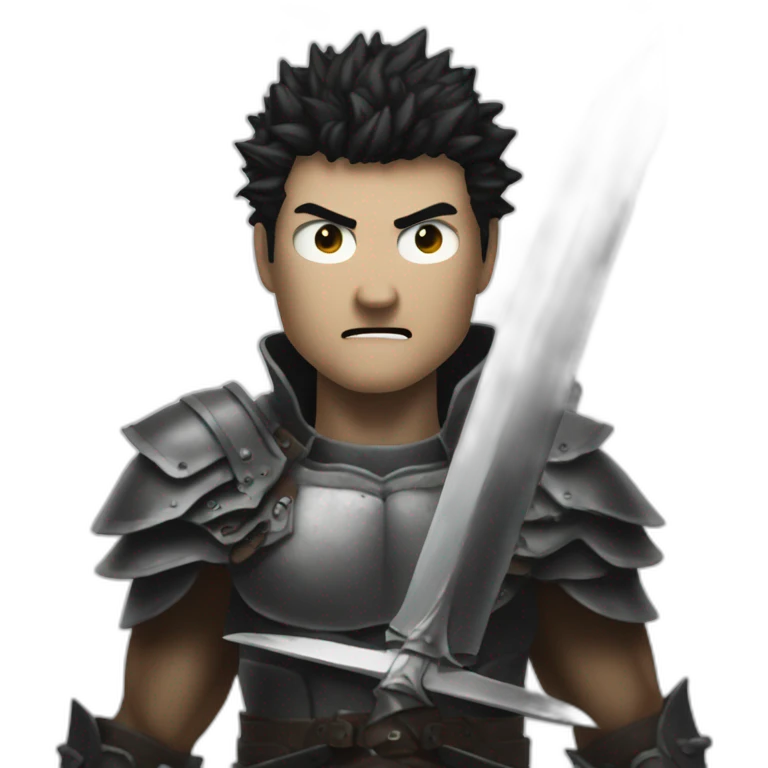 angry berserk guts with large claymore without guard emoji