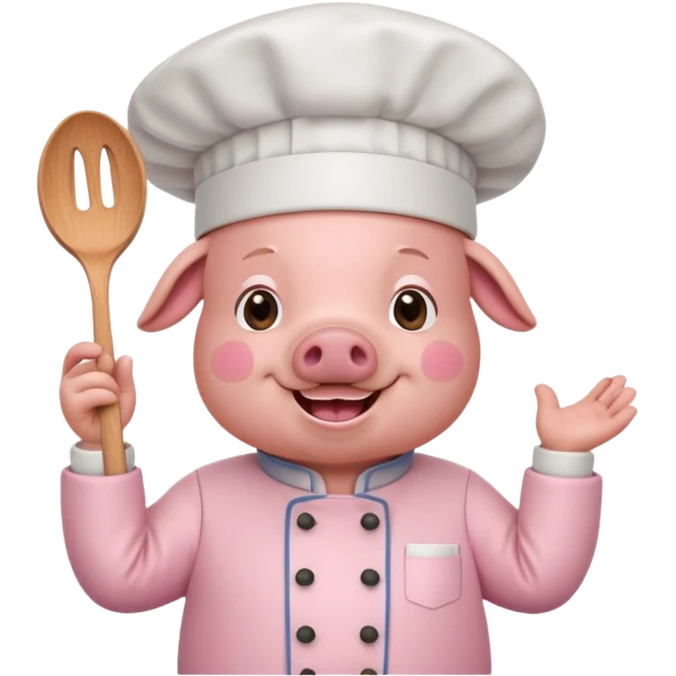 pink chef costume animal emoji