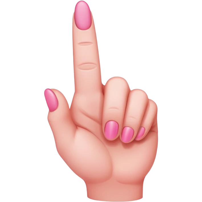 Pink Middle Finger emoji