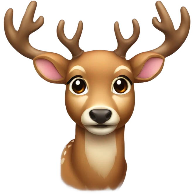 Deer with bow emoji