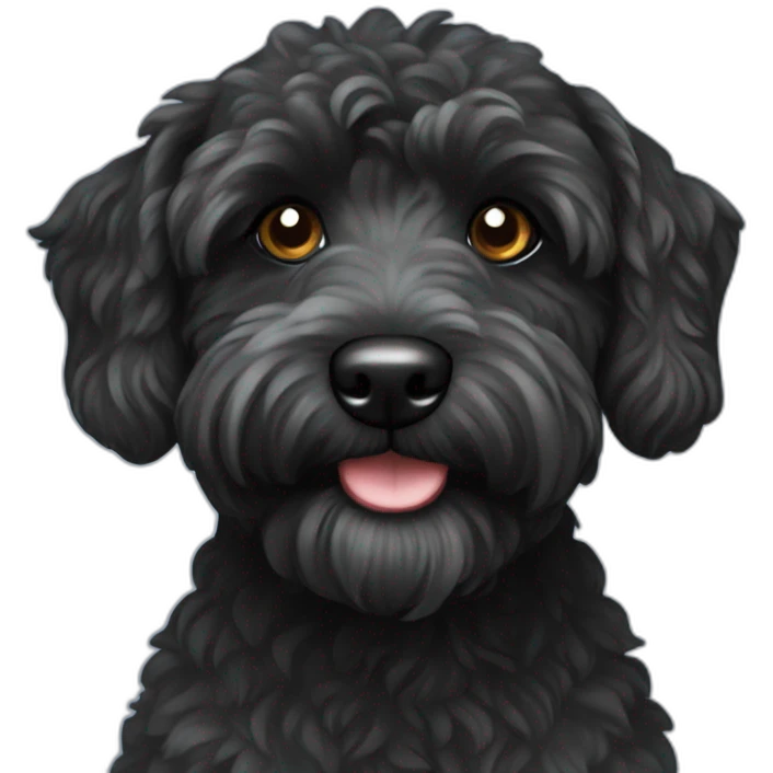 black schnoodle emoji