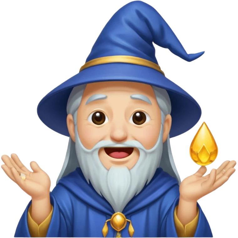 wizard who is laughing and crying at the same time  emoji