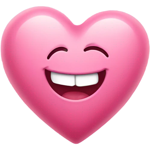Heart with smile cute  emoji