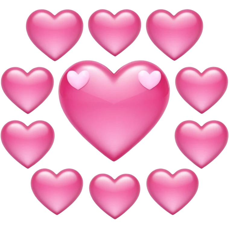Many pink sailor moon hearts  emoji