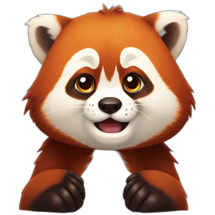 red panda crying with tears emoji