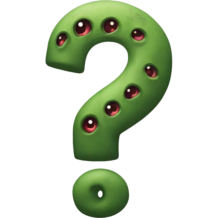a question mark made with the arms of a zombie emoji