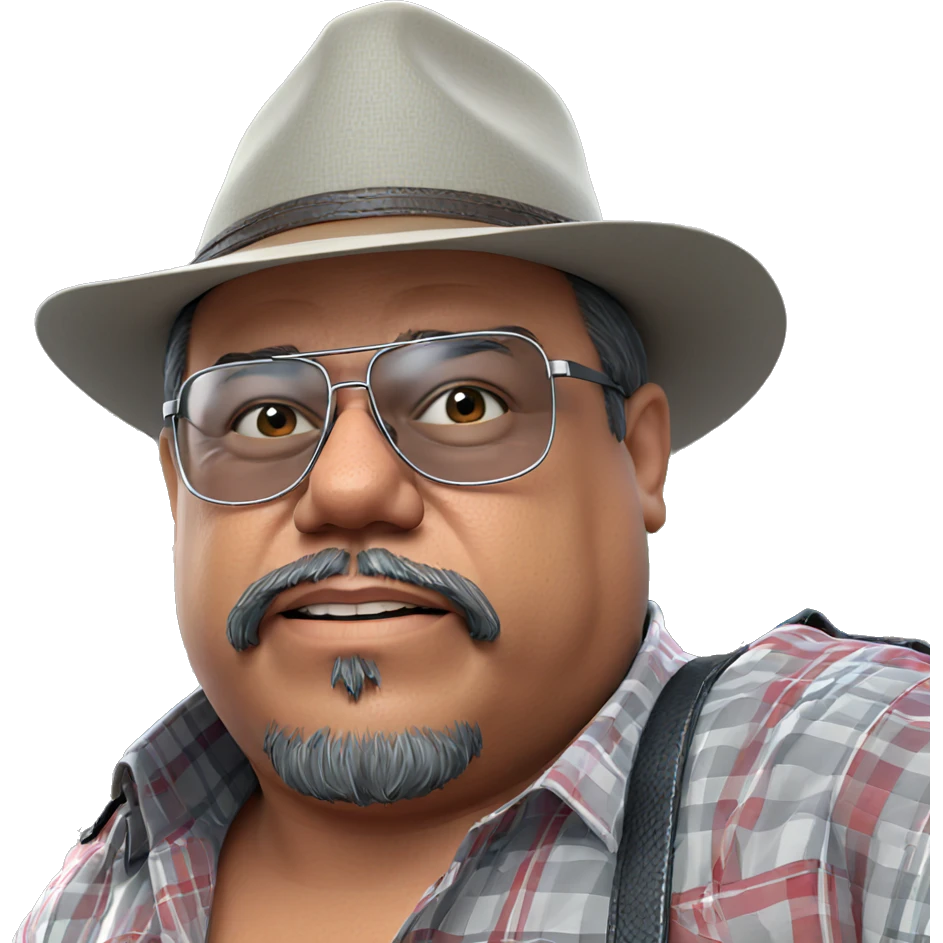 charming man in plaid shirt emoji