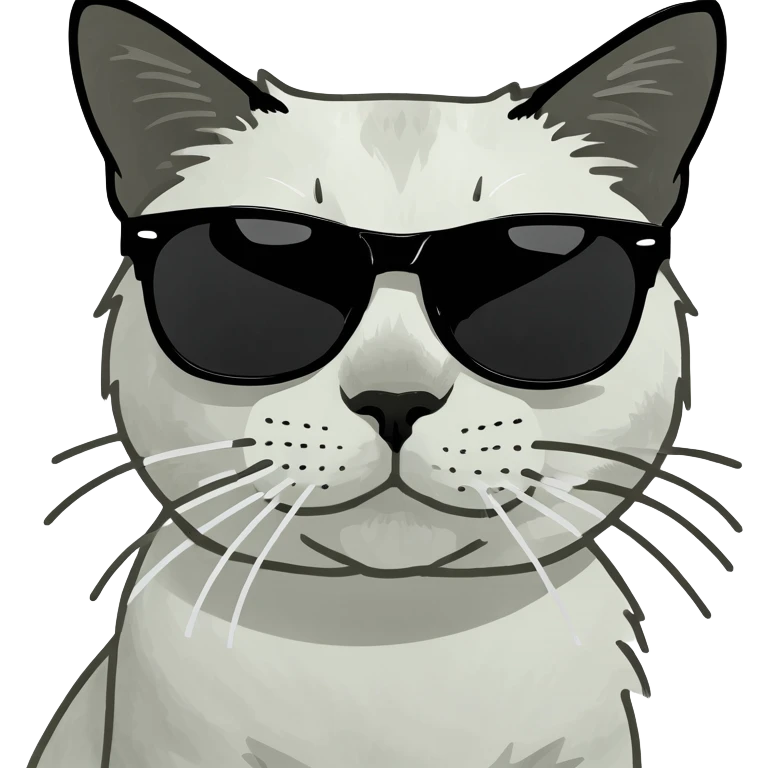 Cat with sunglasses emoji