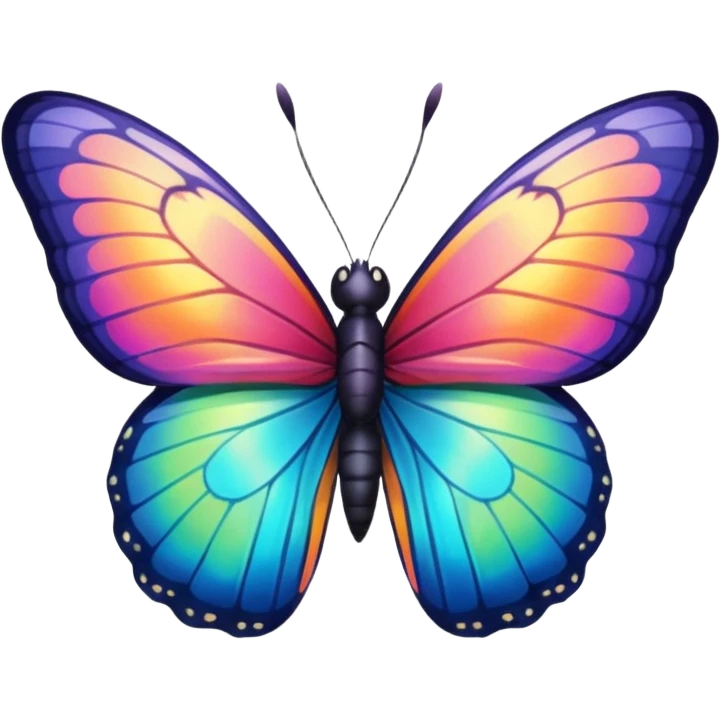 Straight butterfly emoji