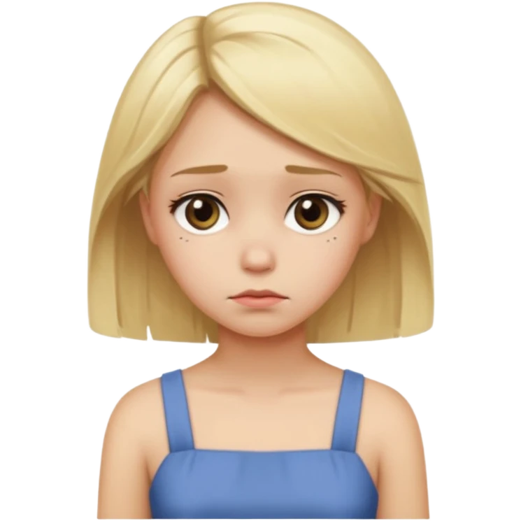 A ugly girl with a blonde hair emoji