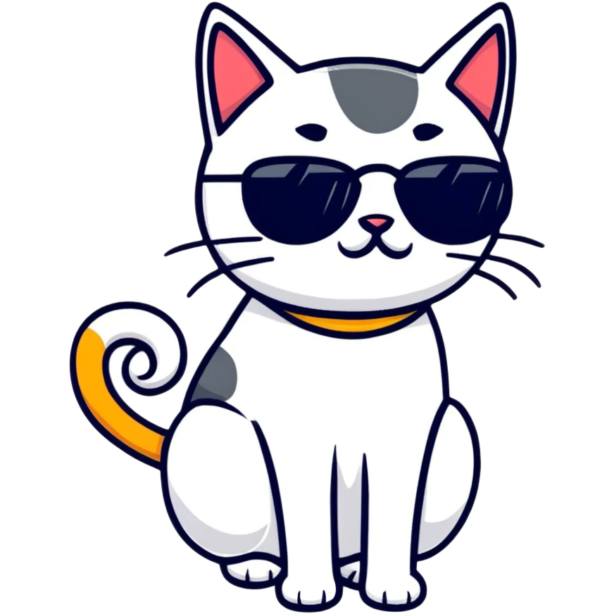 Cat with sunglasses emoji