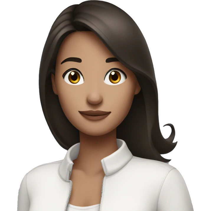 brunette girl with iqos emoji