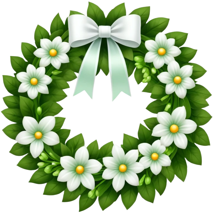 funeral wreath with ribbon emoji