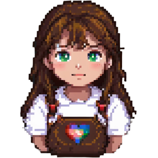 wonderful girl with brown hair emoji