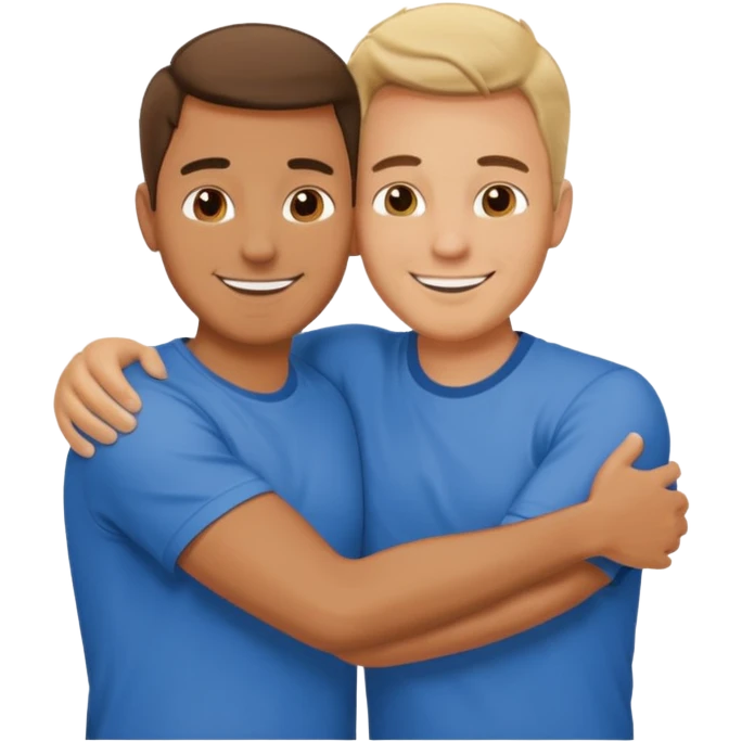 two men hugging emoji