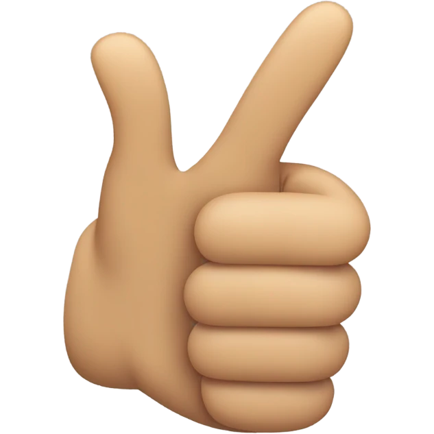 Thumbs up back of hand no fingers showing emoji