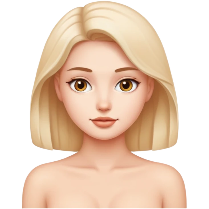 Perfect nude boobs, perfect face  emoji