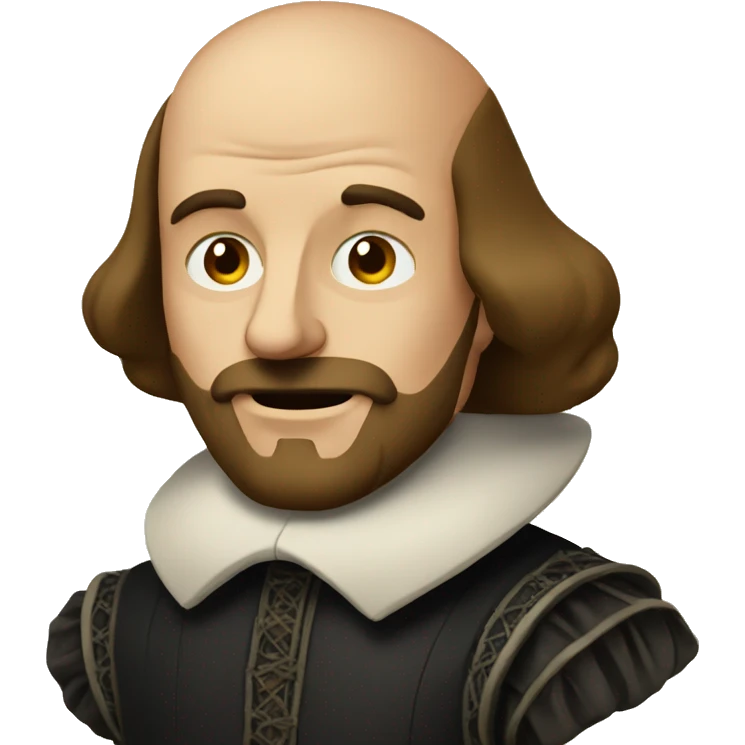 shakespeare with a weird had emoji