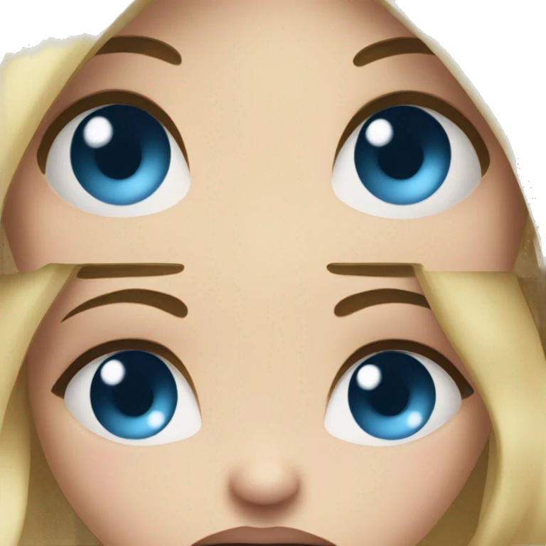blode girl blue eyes sad emoji