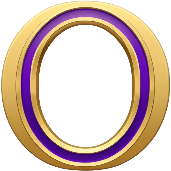 Old gold and royal purple Omega Psi Phi Greek letters emoji