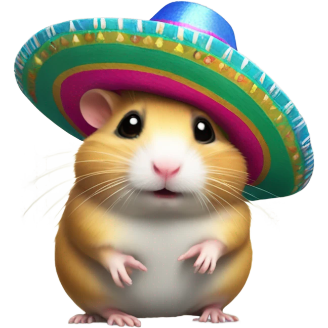 Hamster wearing sombrero  emoji