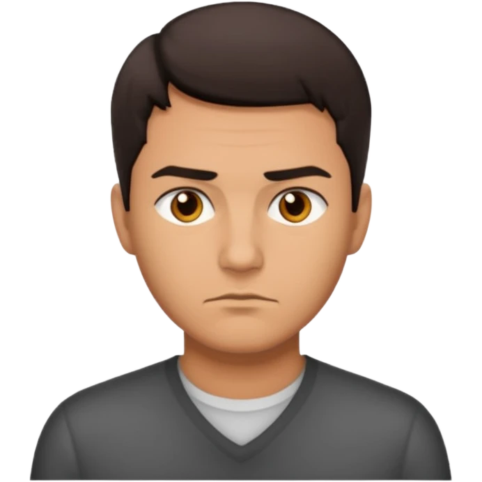 A serious man emoji