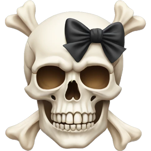 Skull with bow emoji