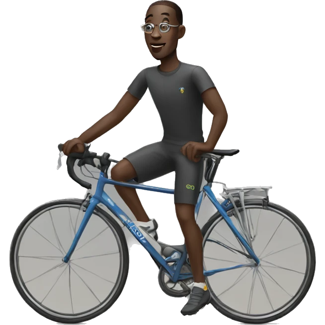 ousmane sonko sur un velo emoji
