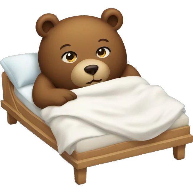 Bear in a bed emoji