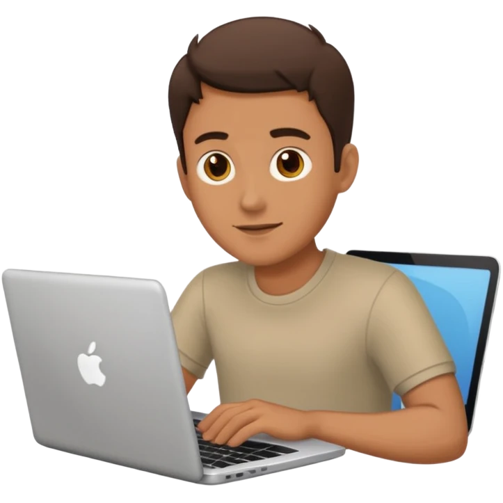 a man on laptop emoji