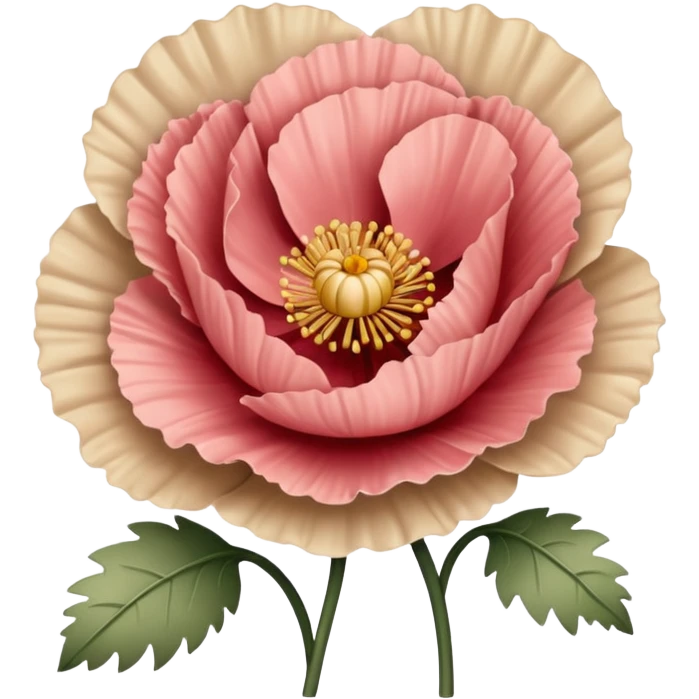 Carnation poppy beige light rose emoji