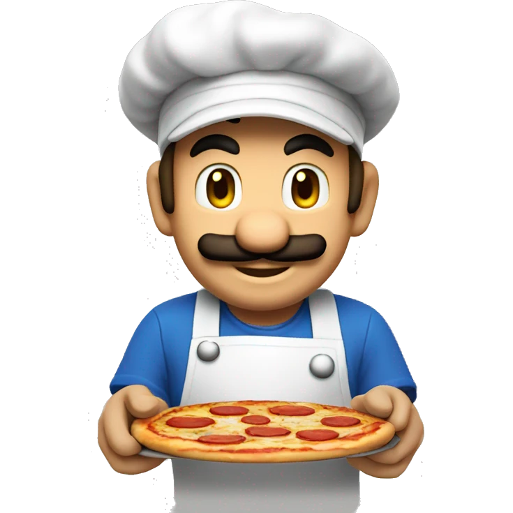 Mario cooking pizza emoji