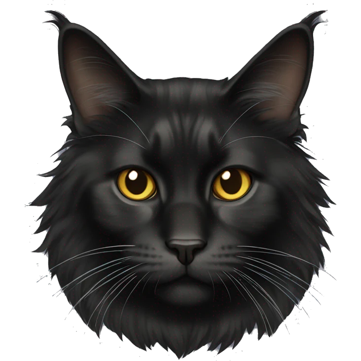 black Maine Coon emoji