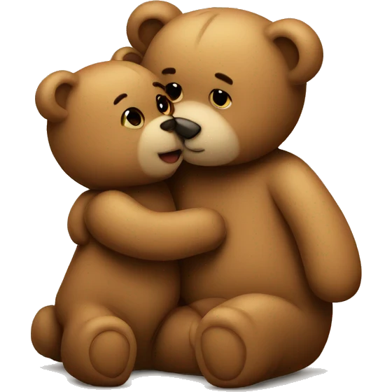 teddy bear kissing other teddy bear emoji