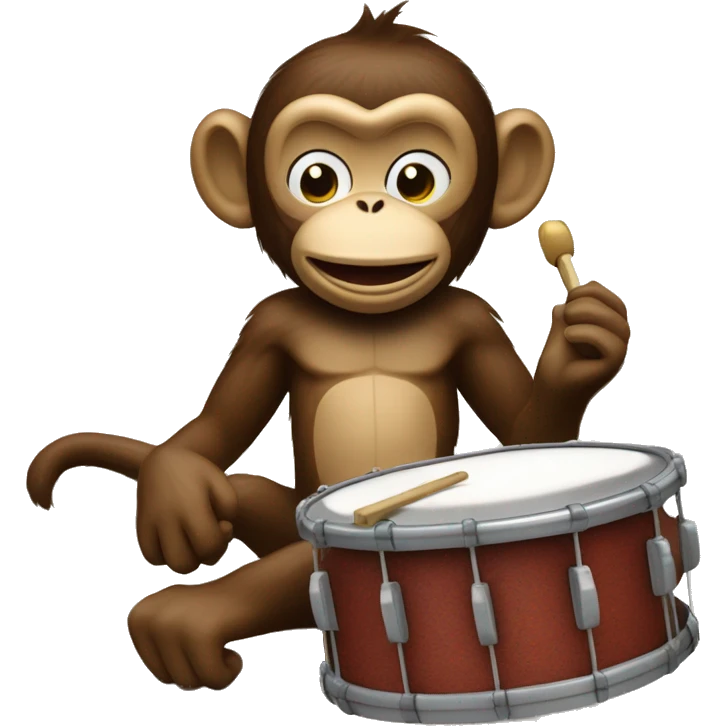 Cymbal-banging monkey toy emoji