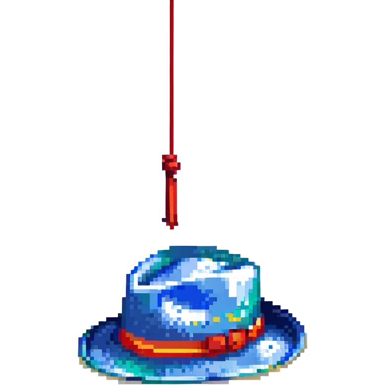 Синяя панамка со шнурком, no background emoji