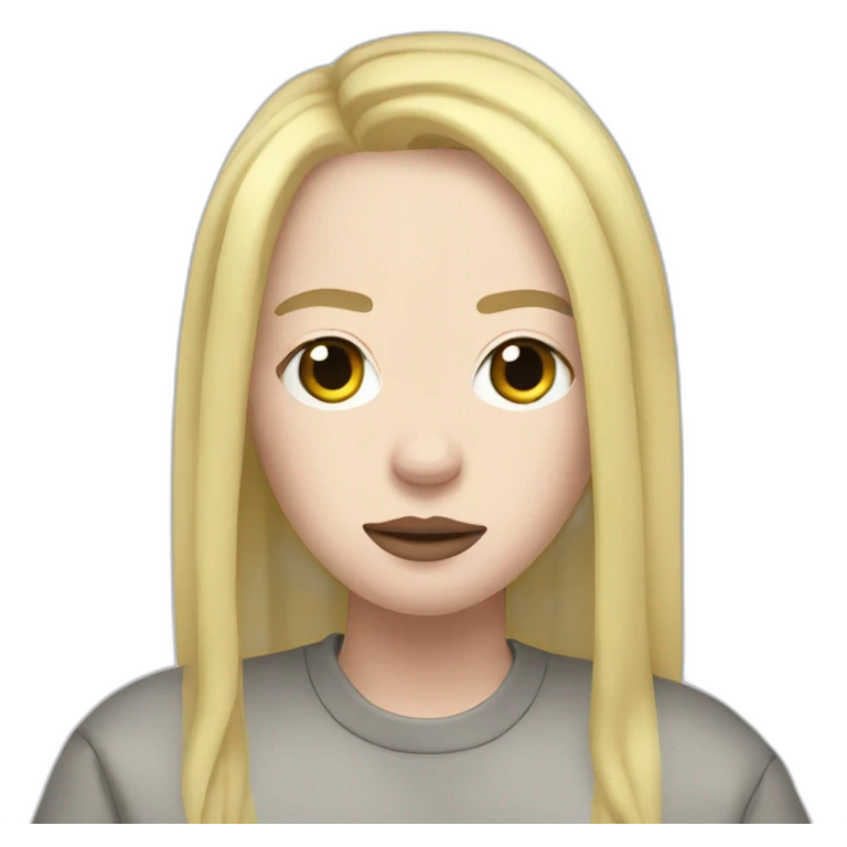 Billie Eilish with blond hair emoji