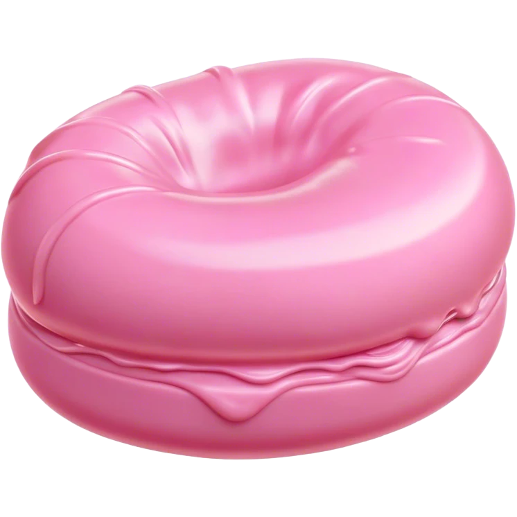 Cinematic Realistic Opaque Pink Slime, smooth and buttery with a pastel pink hue, ultra-glossy with a soft sheen, subtle folds and ridges forming as it moves, reflecting gentle highlights, glowing with a delicate, creamy texture, evoking a sense of playful satisfaction. emoji