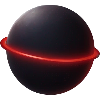 dark planet with red strikes in it emoji