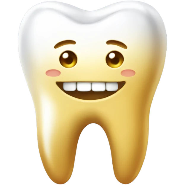 I want to make a tooth with a golden tooth and a smile  emoji