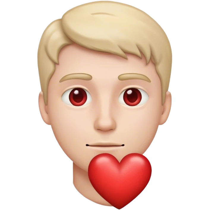 white man showing heart emoji