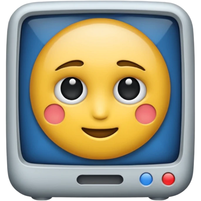 монитор с синим фоном emoji