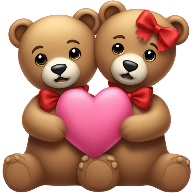 2 Valentine day bears emoji