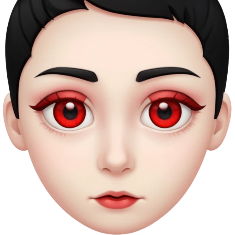 Crea un emoji kn la vibra de un drogado haz la wuea k te pido ph wn oe la cara normal noma blanca kn los ojos rojos y k estén hachicados igual k los chinos k sea joven y kn el pelo negro mira k las pupilas sean negras pero k tenga los glóbulos rojos  emoji