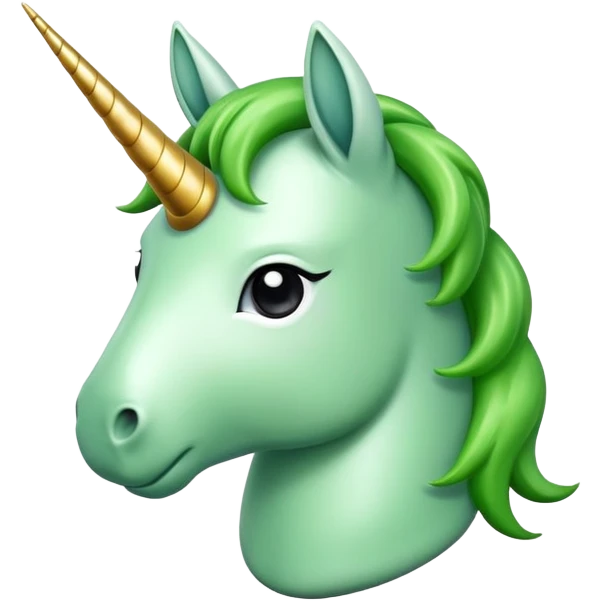 Unicorno alato verde emoji