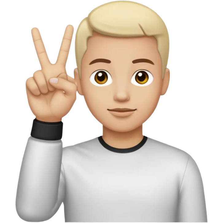 a Yvl flashy hand sign emoji