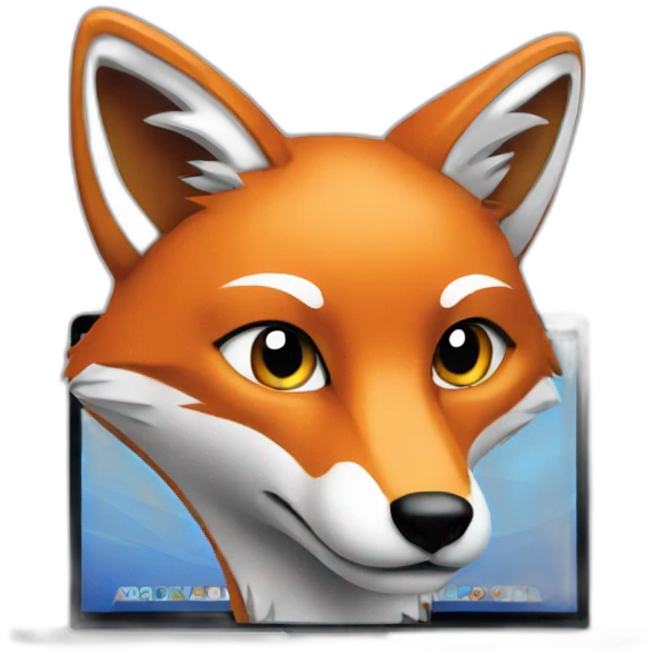 fox programming on a macbook emoji
